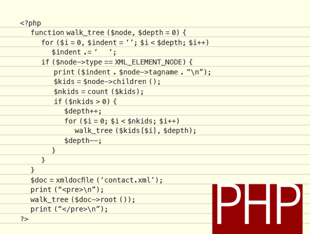 PHP code sample