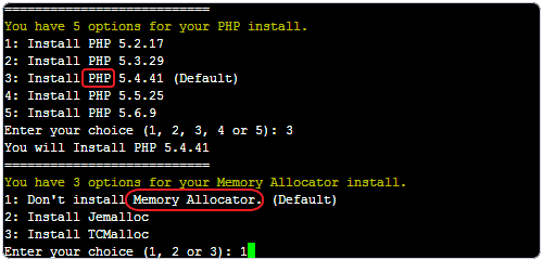 LNMP或LAMP选择PHP版本