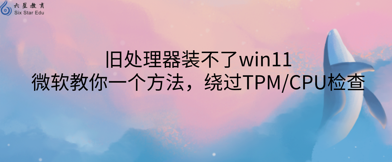 旧处理器装不了win11,微软教你一个方法，绕过TPM/CPU检查