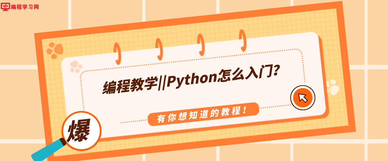 编程教学||Python怎么入门？(如何学会python编程)