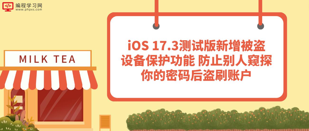 iOS 17.3测试版新增被盗设备保护功能 防止别人窥探你的密码后盗刷账户